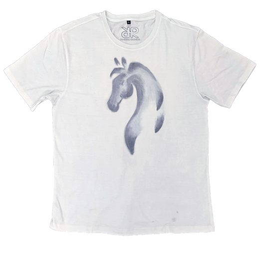 horse indigo hand painted tshirt