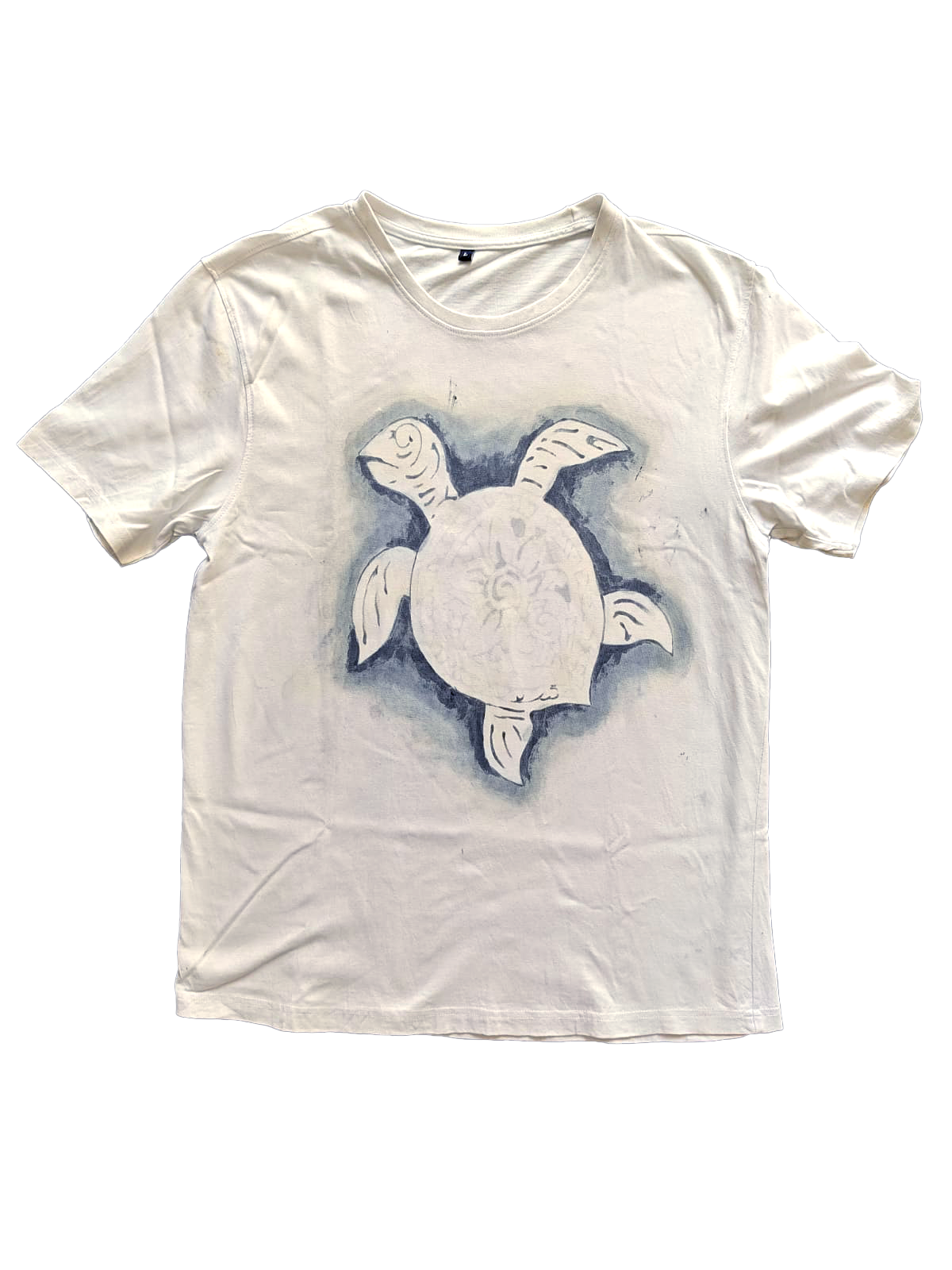 turtle indigo hand painted tshirt