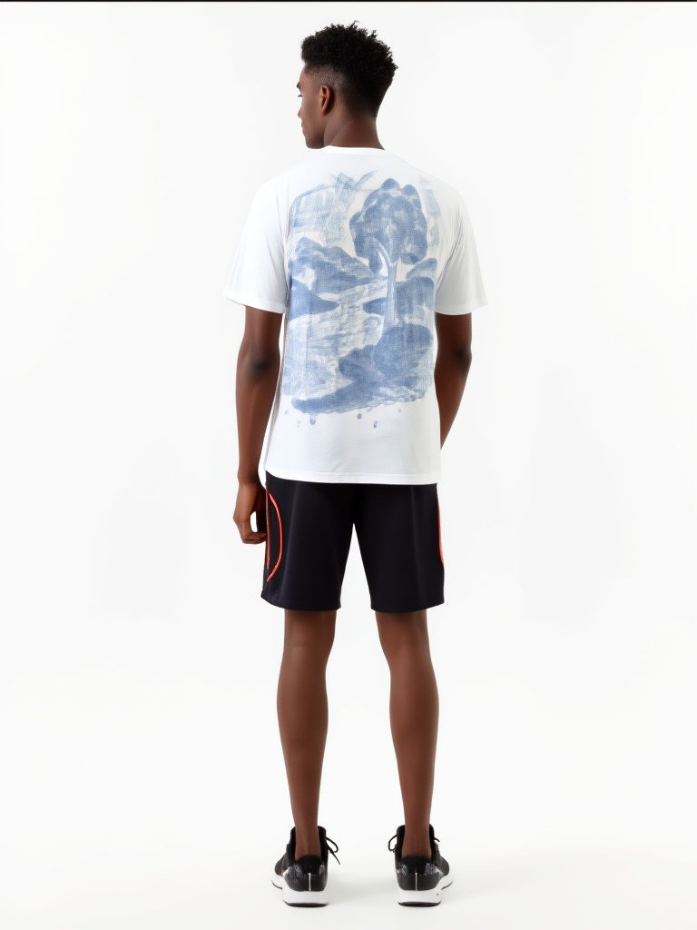 Hand painted crew neck tshirt