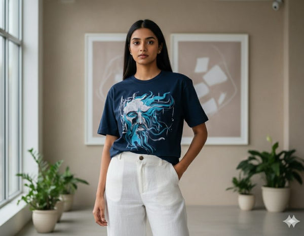 Deep Indigo Dreams, Human Forms — terry  (NAVY · M)