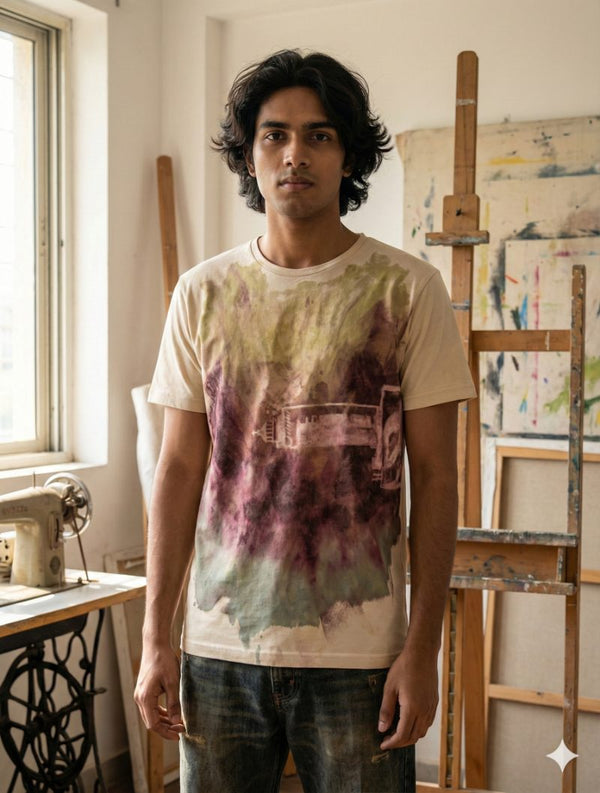 Cerulean Flow, Golden Whisper — supima (WHITE · M)