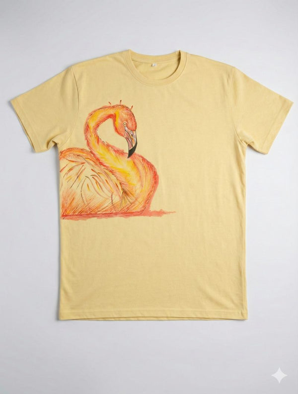 Earth's Embrace, Rekha's Animal Dream — tshirt crew neck (beige · L)