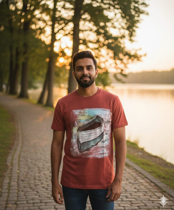 Coral Reef's Dancing Spirit — tshirt crew neck (CORAL · L)