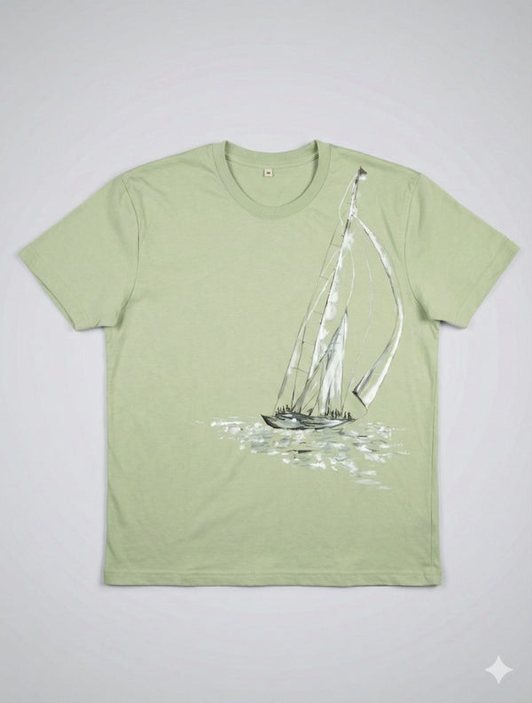 Ocean Depths' Whispers — tshirt crew neck (JADE · M)