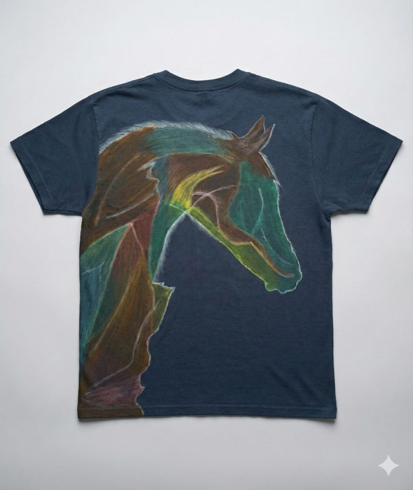 Midnight Jungle's Gentle Embrace — tshirt crew neck (NAVY · L)