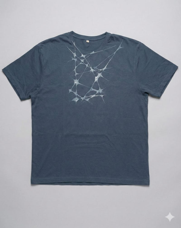 Midnight Glyphs, Woven Dreams — tshirt crew neck (NAVY · XL)