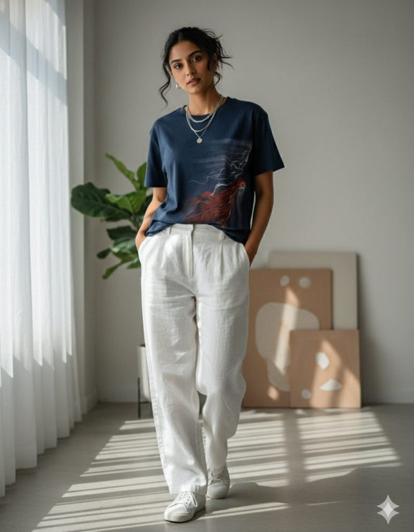 Echoes of a Shared Universe — tshirt crew neck (NAVY · L)