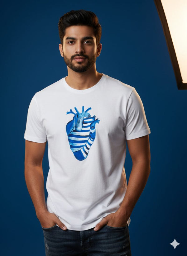 Quantum Entanglements, Artistic Threads — tshirt crew neck (WHITE · M)