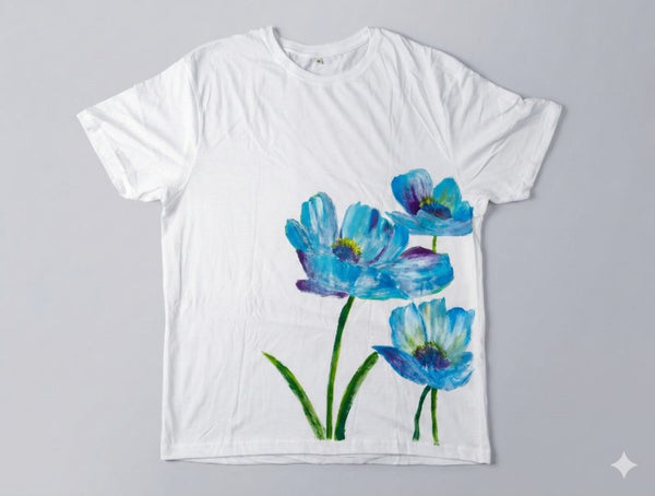Sun-Kissed Petals, Artistic Soul — tshirt crew neck (WHITE · XL)