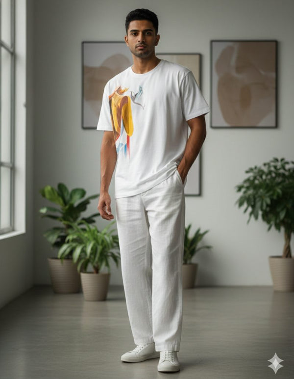 Echoes of Self, A Quiet Canvas — tshirt crew neck (WHITE · XL)
