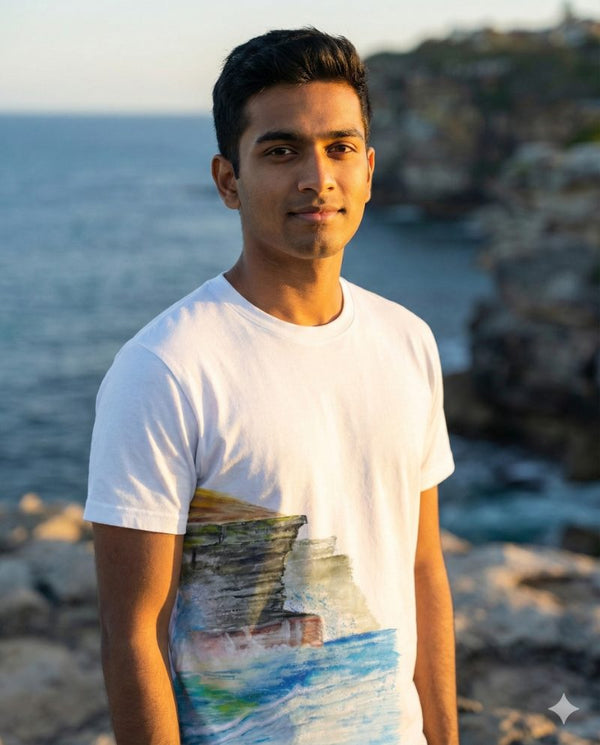 Horizon's Gentle Cotton Canvas — tshirt crew neck (WHITE · M)