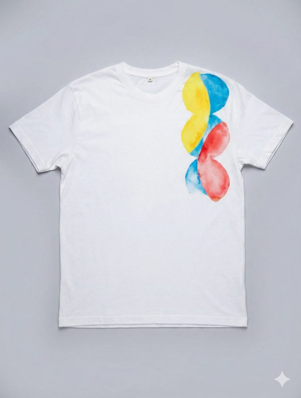 Summer Dawn, Luminous Cotton Canvas — tshirt crew neck (WHITE · M)