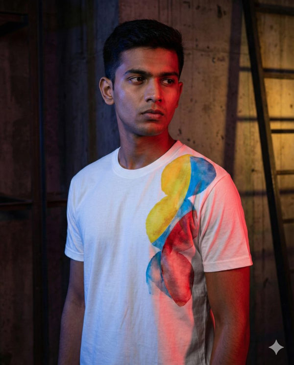 Summer Dawn, Luminous Cotton Canvas — tshirt crew neck (WHITE · M)